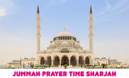 Sharjah Mosque front view on Jummah Prayer Time Sharjah