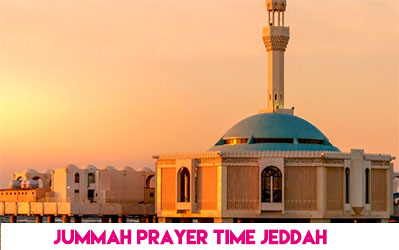 Jummah Prayer Time in Jeddah top view of floating mosque with sky